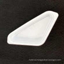 Take away triangular square packaging box container white color disposable food container with lid